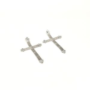 Orecchino Croce Strass