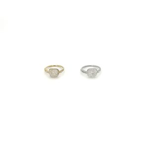Anello Quadrato Strass